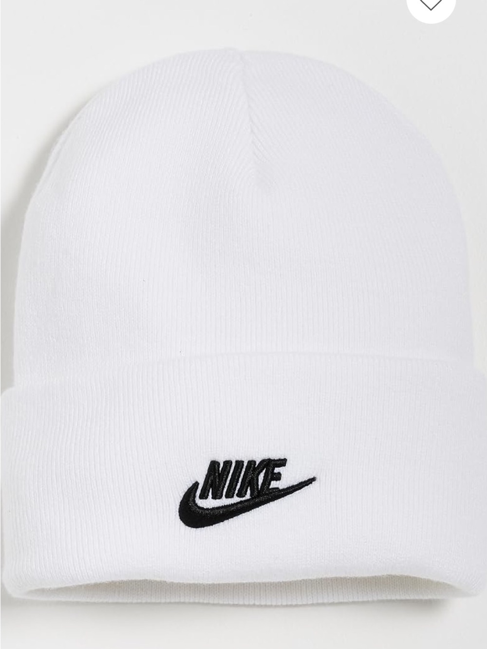 Nike Peak Futura Beanie Unisex White Black Embroidered Logo One Size NWT